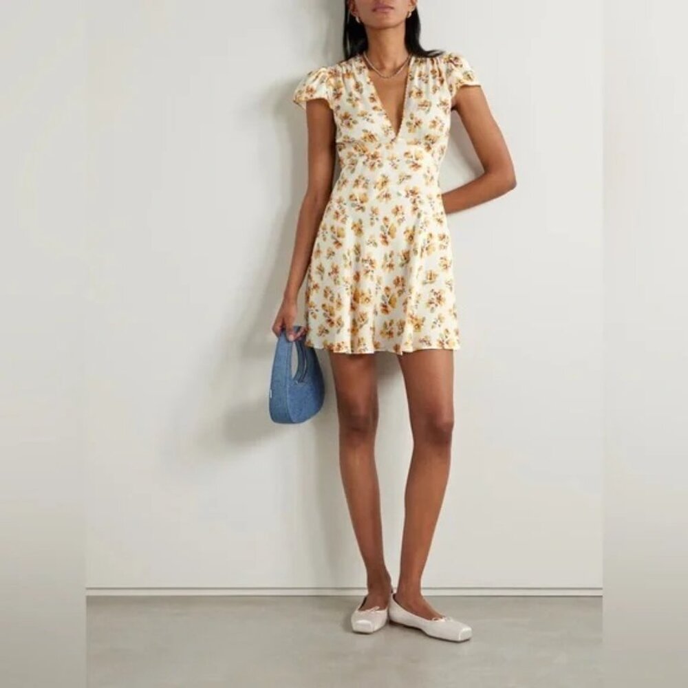 DÔEN DIANNE DRESS -- AMBER FROLICKING FLORAL -- SIZE XL